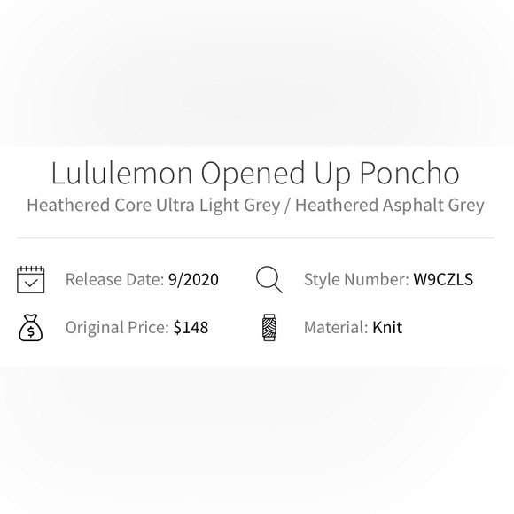 Lululemon Opened Up Poncho Heathered Core Ultra Light Grey / Heathered Size: M - Picture 5 of 7